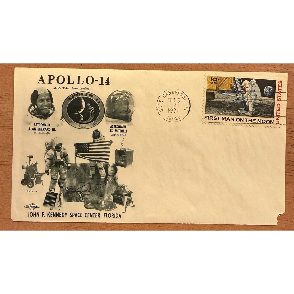 US Postal History Space Apollo 14 Lunar Moon Landing Date 1971 Cape Canaveral FL